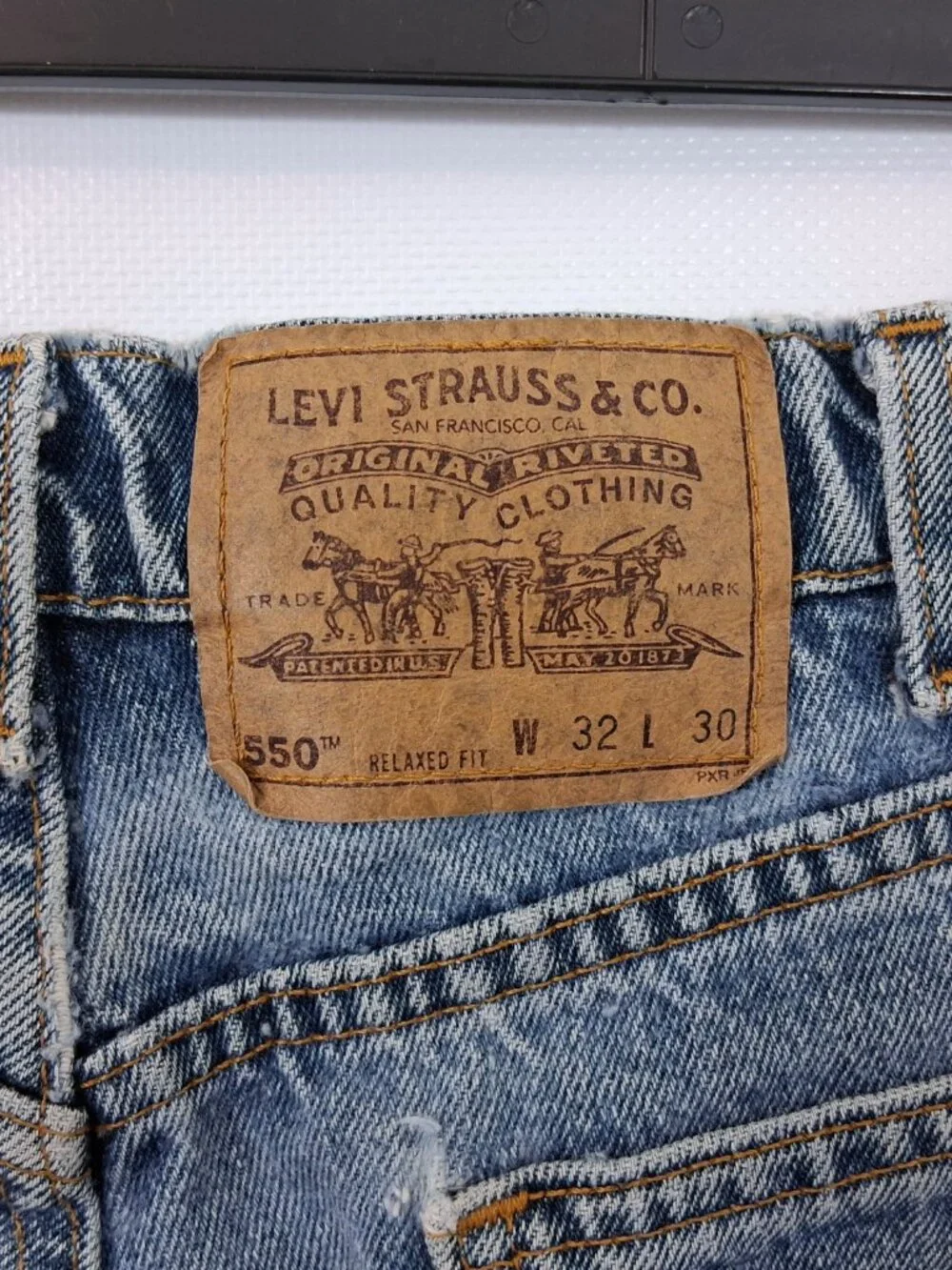 Vintage Levis 550 Straight Leg Jeans Orange Tab Stone Wash 80s 90s Y2K Men 32